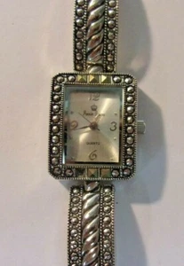 PREMIER DESIGNS Womens Watch Jeweled Silvertone Art Deco - Picture 1 of 4