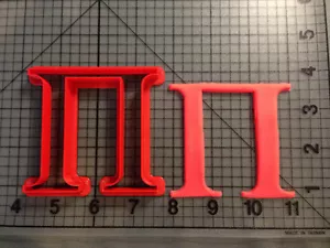 Greek Letter Pi Cookie Cutter - Picture 1 of 2
