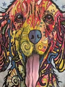 The Mountain Shirt Dean Russo "Dog is love" Abstract Pop Art Golden Retriever - Bild 1 von 7
