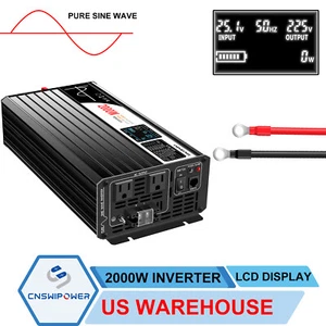 2000W dc12V 24V 48V 36V to ac 120V Pure Sine Wave power Inverter - Picture 1 of 11