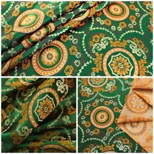 DIY Damask Brocade Fabric Craft Jacquard Nylon Material Costume Bag Sew By Metre - Picture 1 of 17