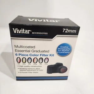 Vivitar 72 mm Multicoated Essential Graduated 6 Piece Color Filter Kit - Picture 1 of 6