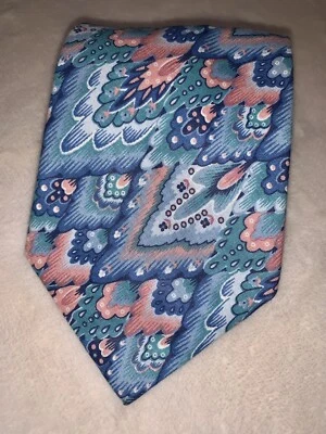 Corbata Etienne Aigner Corbata Cuello Azul Verde 57”x4” Muy Buen Estado Foto 1 de 4