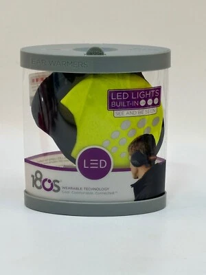 Calentadores de oído integrados con luces LED de 180 años - ajustables detrás de la oreja - amarillo neón Foto 1 de 4