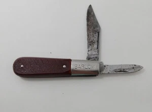 Vintage Imperial Barlow 2 Blade Pocket Knife Saw Cut Handle - Picture 1 of 12