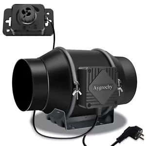 Aygrochy 150mm Rohrventilator Abluftventilator Regelbar mit EC-Motor Rohrlüfter - Bild 1 von 12