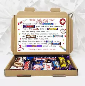 Personalised Good Luck for Operation Treatment Get well soon Gift Treat Hug Ill - Picture 1 of 7