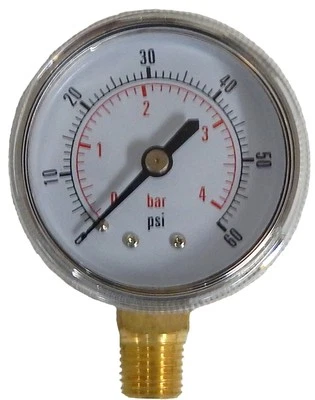 QUALITY EQUIPMENT Co2 Draft Beer Part Regulator Replacement Gauge - STAINLESS STEEL JACKET - 624 -