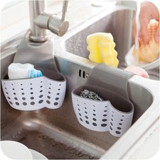 Kitchen Sink Storage Rack Bathroom Practical Double Layer Hollow TPR Quick Drain