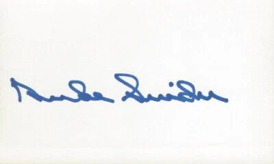 Duke Snider Signed Autographed Brooklyn - LA Dodgers 3x5 Index Card - Deceased - Image 1 of 2