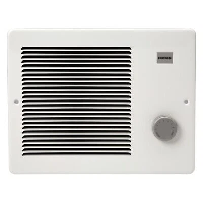 Broan NuTone 1000W Calentador de Pared Acero Blanco con Termostato Ajustable Foto 1 de 4