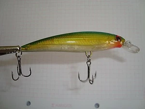 SEÑUELO DE PESCA AMARILLO Y AZUL MINNOW SPINNING LIGERO ROCKFISHING - Imagen 1 de 1