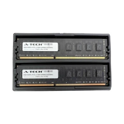 A-TECH 16GB (2x8GB) DDR3L PC3L-12800 DIMM/1600MHz Desktop Memory/RAM NEW - Image 1 of 4