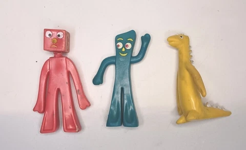 Trendmasters 1995 Gumby, Blockhead, Prickle, Bendy  Figures Lot of 3 Cover