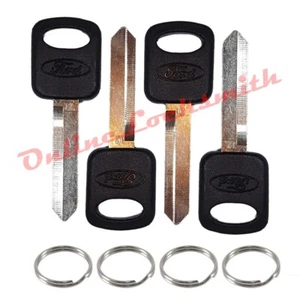 4 New Original Ford Keys Blank With OEM Ford Logo For Ford Mercury Mazda Lincoln - Picture 1 of 9