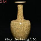 9" Markierte Song Dynastie Ge Kiln Eis knacken Porzellan Fengshui Flasche Vase