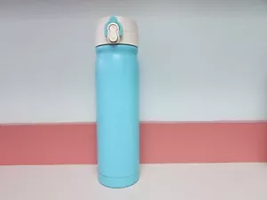 Stainless Steel Vacuum Insulated Thermal Travel Bottle Coffee/Tea Blue 500ml - Picture 1 of 6