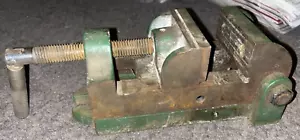 CRAFTSMAN Vintage Nice Tilting Machinists Vise green patina - missing guides - Picture 1 of 5