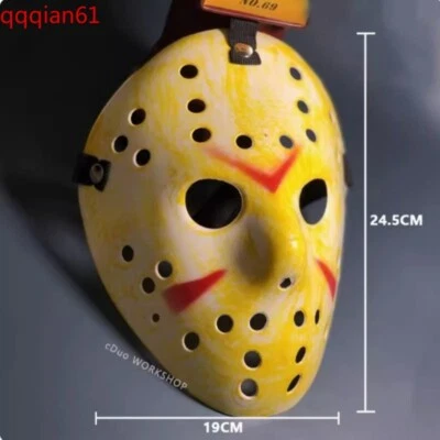 Jason Halloween Mask Voorhees Hockey Horror Killer Mens Adult PVC Mask Cosplay - Image 1 of 4