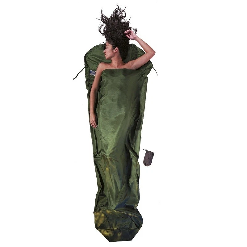 Cocoon Mummy Liner Silk Dark Olive Green - sleeping bag liner - Image 1 of 1