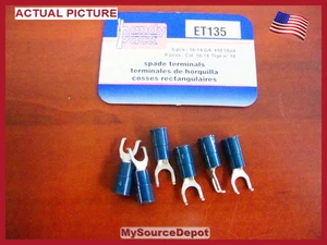 HANDY PACK,6 PIECES,SPADE TERMINALS 16-14 GAUGE ,#10 STUD - Imagen 1 de 3