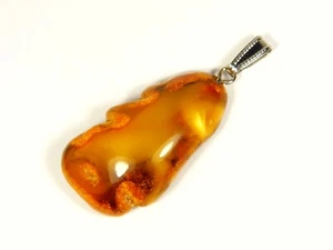 Colgante ámbar báltico 5,9 gr. Piedra natural marrón amarilla piedra preciosa genuina 4312 - Imagen 1 de 11