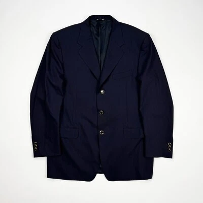 Chaqueta Blazer Traje Canali Para Hombre Lana Azul Marino Talla Marca Botones 52R Foto 1 de 4