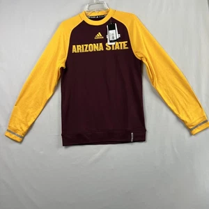ADIDAS Arizona State Sweatshirt size XS NCAA Player Crew Climawarm New - Picture 1 of 21