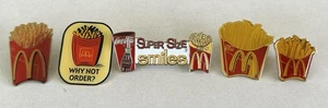 Vintage McDonald's Employee Lapel Pins French Fries Lot Of 5 - Picture 1 of 6