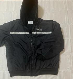 STAN HERMAN Jacket Blue Winter QUILTED INSULATED LARGE EUC - Picture 1 of 7