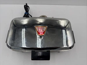 Vitantonio Belgian Waffle Iron Maker Waffler Chrome #550 USA Vintage  - Picture 1 of 11