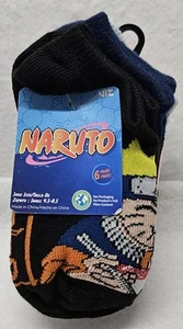 Naruto Boys Socks, 6-Pack, Size Small( Shoe Size 4.5-8.5)/New - Picture 1 of 12