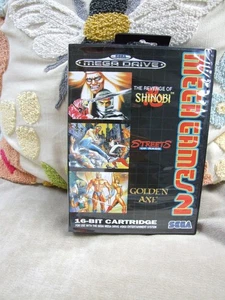 ORIGINAL SEGA MEGA DRIVE CARTRIDGE - MEGA GAMES II 2 SHINOBI RAGE AXE - Picture 1 of 6