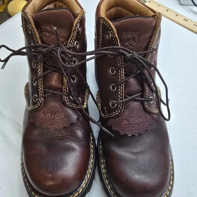Ariat Canyon Western Work Boots Womens 6B Brown Leather Lace Up Ankle Cowgirl - Image 1 of 4