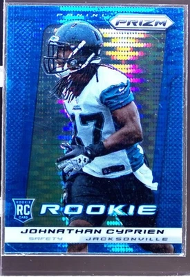 2013 Prizm Johnathan Cyprien Prizms Blue Pulsar RC #244 Jaguars - Image 1 of 2