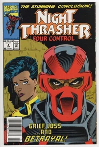 NIGHT THRASHER #4. NICIEZA / HOOVER. NEWSSTAND MARVEL 1993. 9+ - Picture 1 of 2