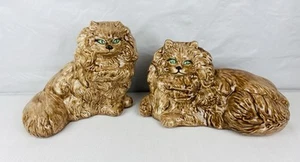 Vintage Progressive Art Products MCM Persian Cat Life-Size Chalkware Statues 2pc - Picture 1 of 12