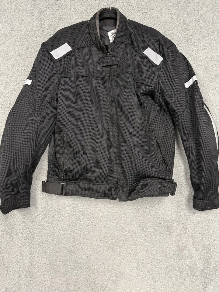 Chaqueta de motocicleta River Road de malla para hombre mediana reflectante armadura forro bolsillos Foto 1 de 4