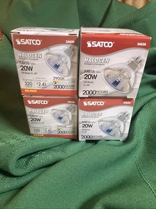 4 Satco S4626 MR16/FL/120V 20W MR16 Flood 38 Lensed Reflector Bi-Pin 2-Pin G8 - Picture 1 of 3