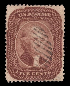 MOMEN: US BRIEFMARKEN #29 USED APS CERT LOT #95694 - Bild 1 von 3