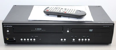 Funai DV220FX4 4 Head VHS/VCR DVD Player Combo w/ REMOTE Tested WORKS - Image 1 of 4