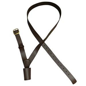 FLAG POLE HOLDER Crossover Shoulder Strap Carrier Belt Genuine BROWN Army Parade - Picture 1 of 8