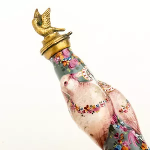 South Staffordshire Bilston Billing Doves Enamel Scent Bottle English c.1760 - Picture 1 of 6