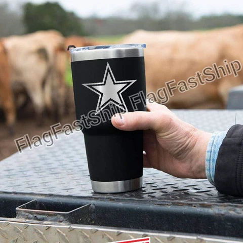 Dallas Cowboys 30 oz Stainless Steel Black Double Wall Travel Tumbler MUG Cover