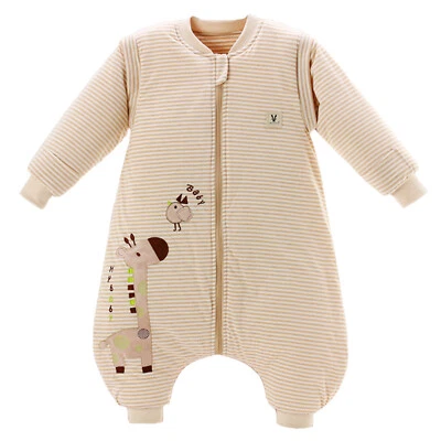 Baby Schlafsack 100%Baumwolle 1,5TOG Frühling/Herbst Giraffe Geteiltes Bein DE - Bild 1 von 4