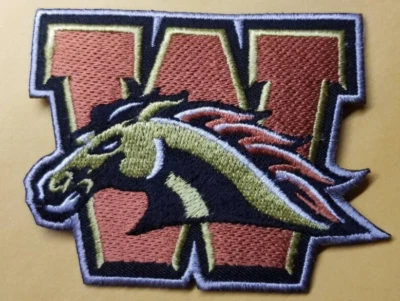 THEPATCHGUY Embroidered Western Michigan Broncos football Patch approx 2.5x3.25"