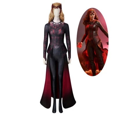 Doctor Strange Wanda Scarlet Witch Costume Cosplay Wanda Maximoff Bodysuit Ver 2 - Image 1 of 4