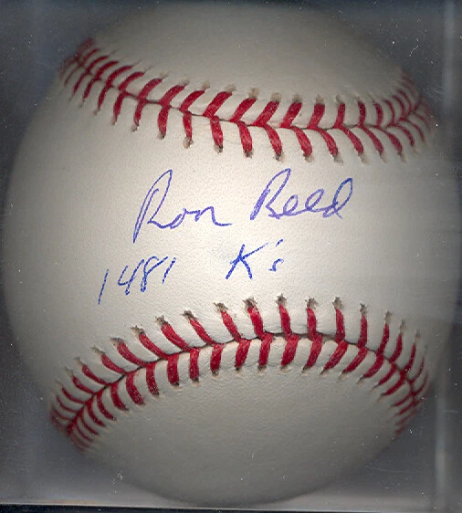 Ron Reed 1481 K's St Louis Cardinals OML Autographed Signed Baseball COA - Image 1 of 1