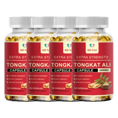 MENXI TongKatAli LONGJACK GRADO A ESTRATTO DI RADICE PIÙ FORTE 200:1 3450MG 120 capsule