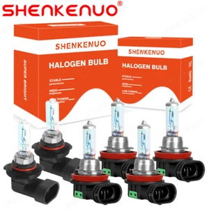 Combo 9005+H11+H11 Halogen Headlight Kit Fog light Bulbs Hi/Lo Beam 4200K White - Bild 1 von 12